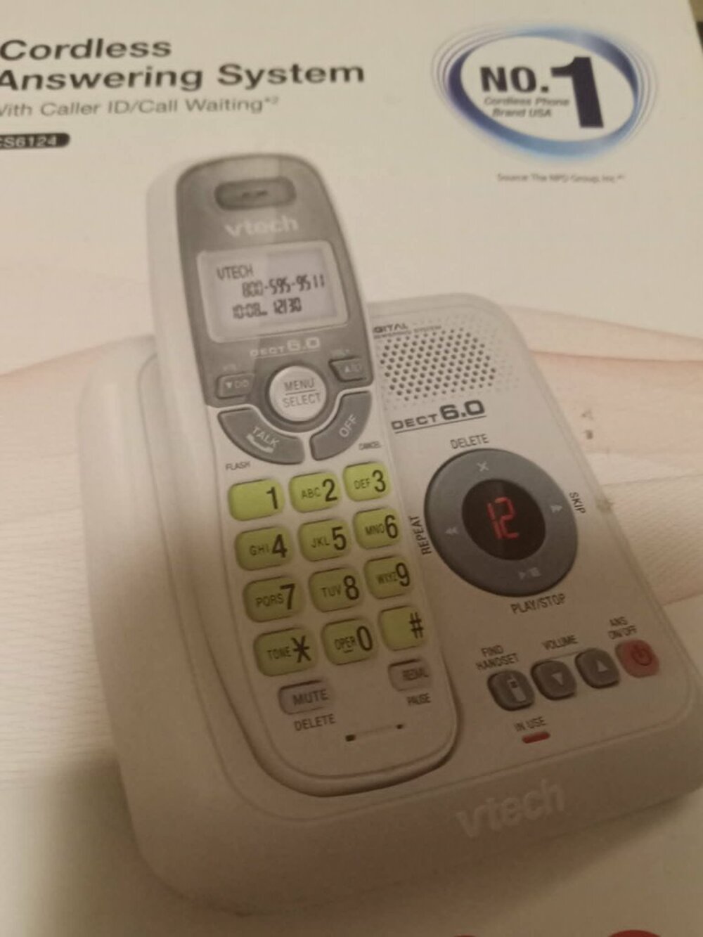 VTech cordless answering system w/caller ID & call waiting. Cordless landline